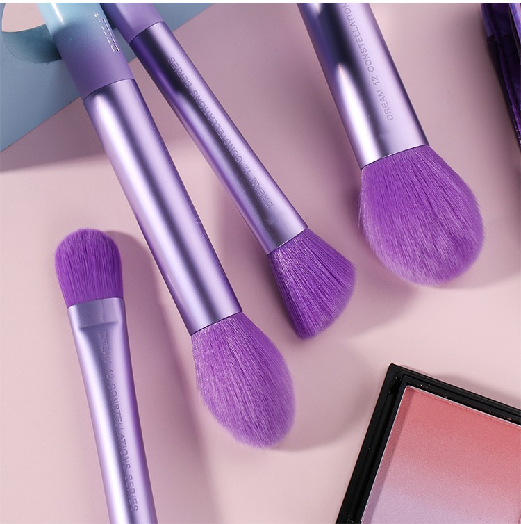 makeup purple brush set
