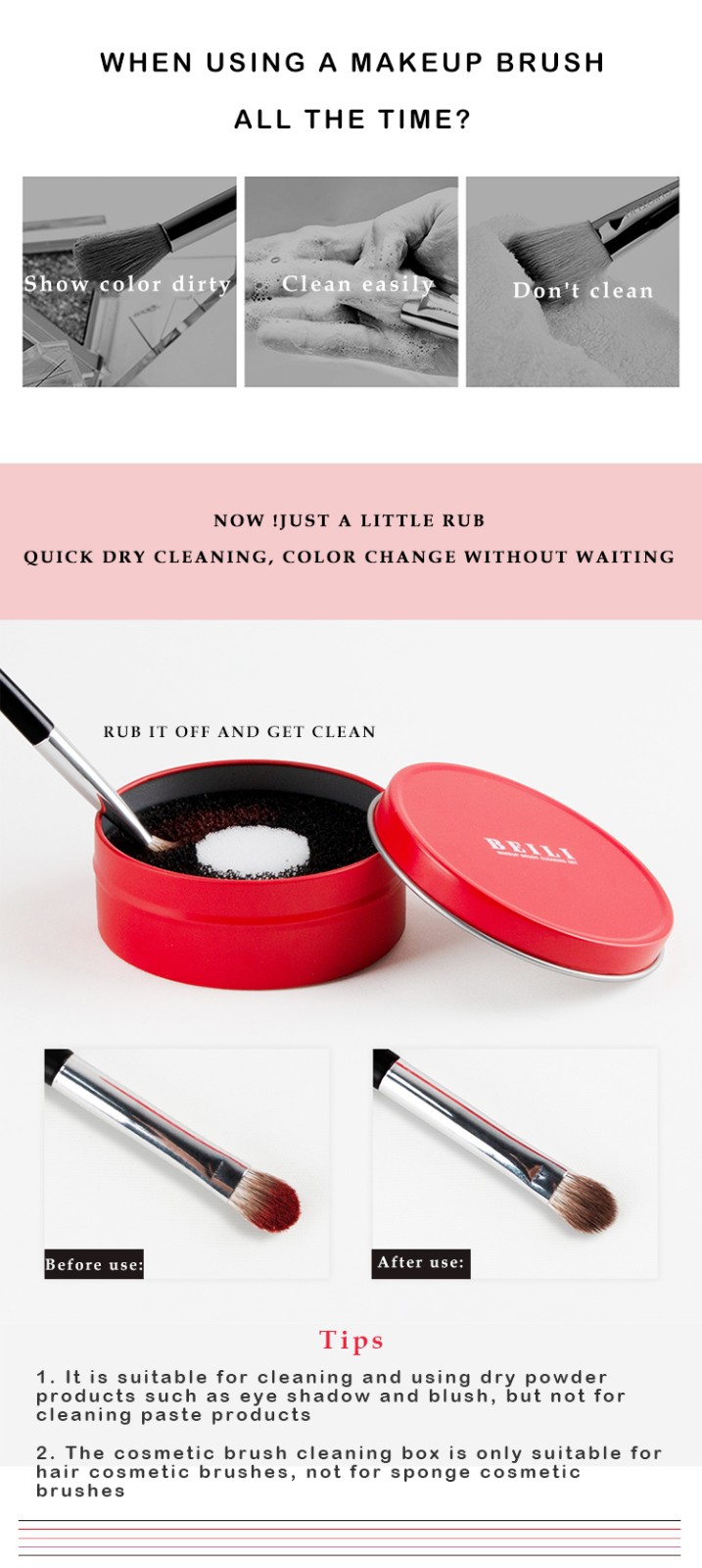 makeup brush cleaning box