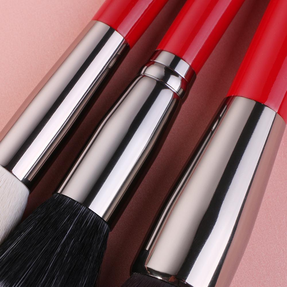 12pcs red makeup brushes