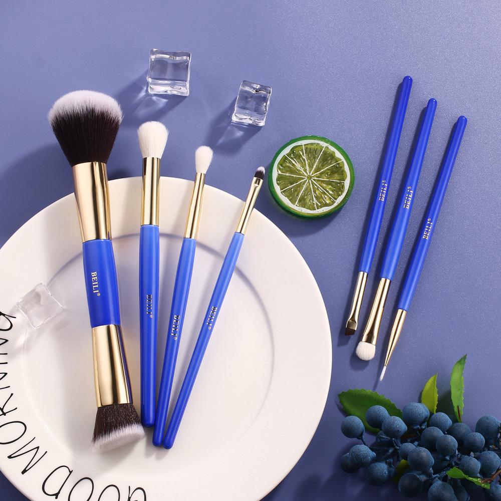 new arrivals blue handle makeup brush set